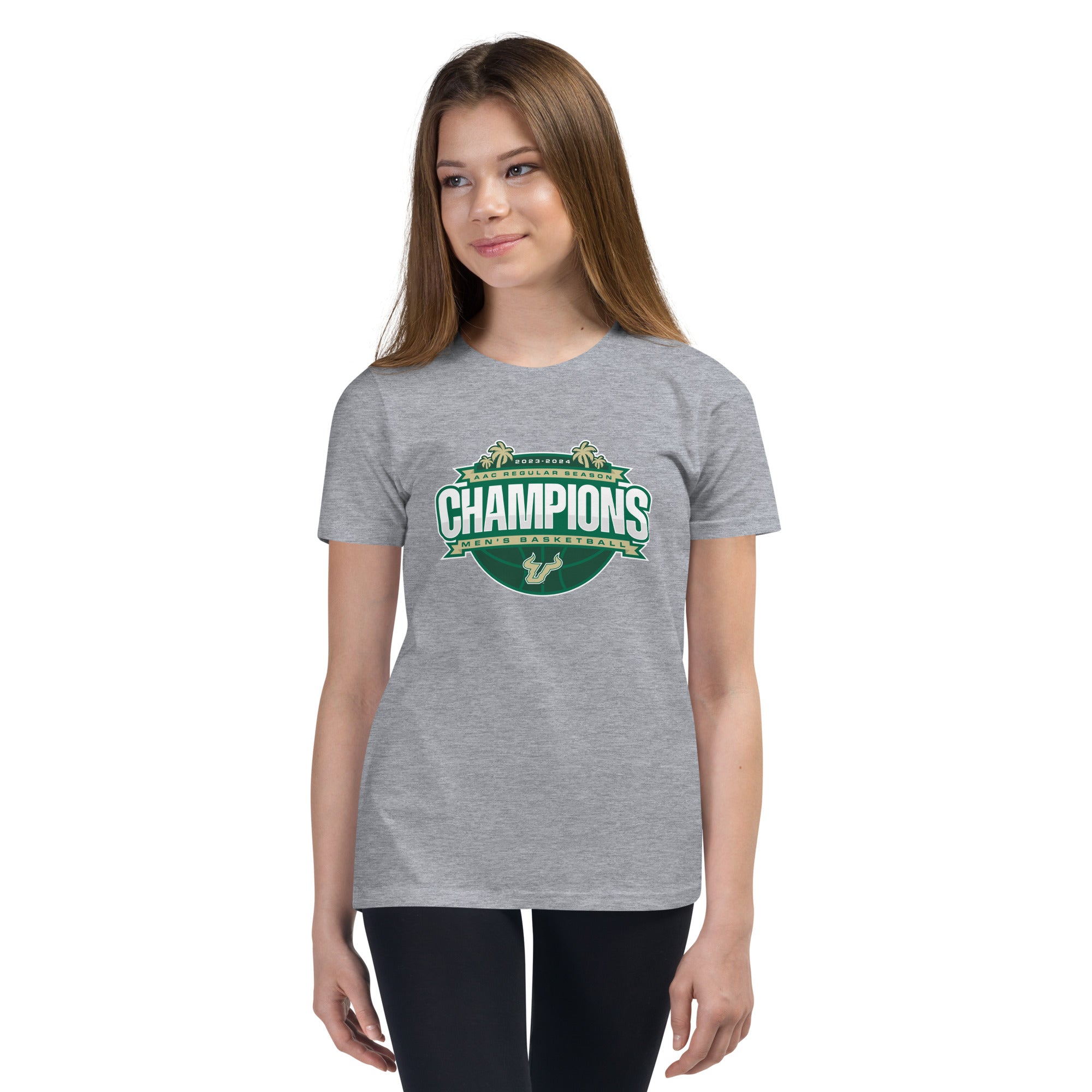 USF MBB Conference Regular Season Champ Youth Short Sleeve T-Shirt