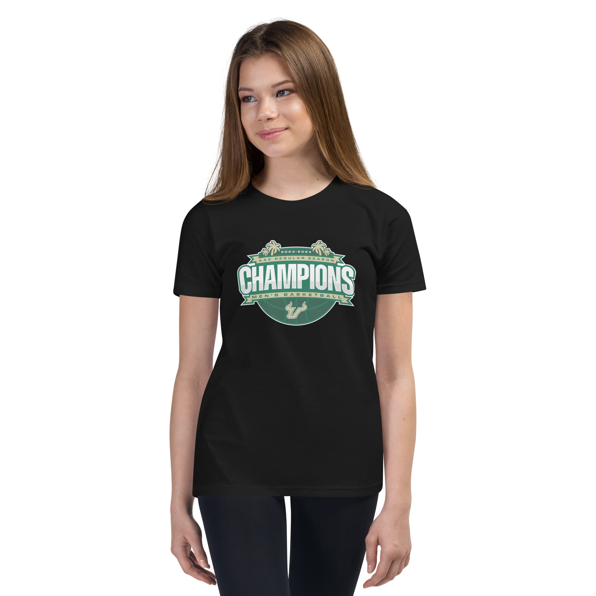 USF MBB Conference Regular Season Champ Youth Short Sleeve T-Shirt