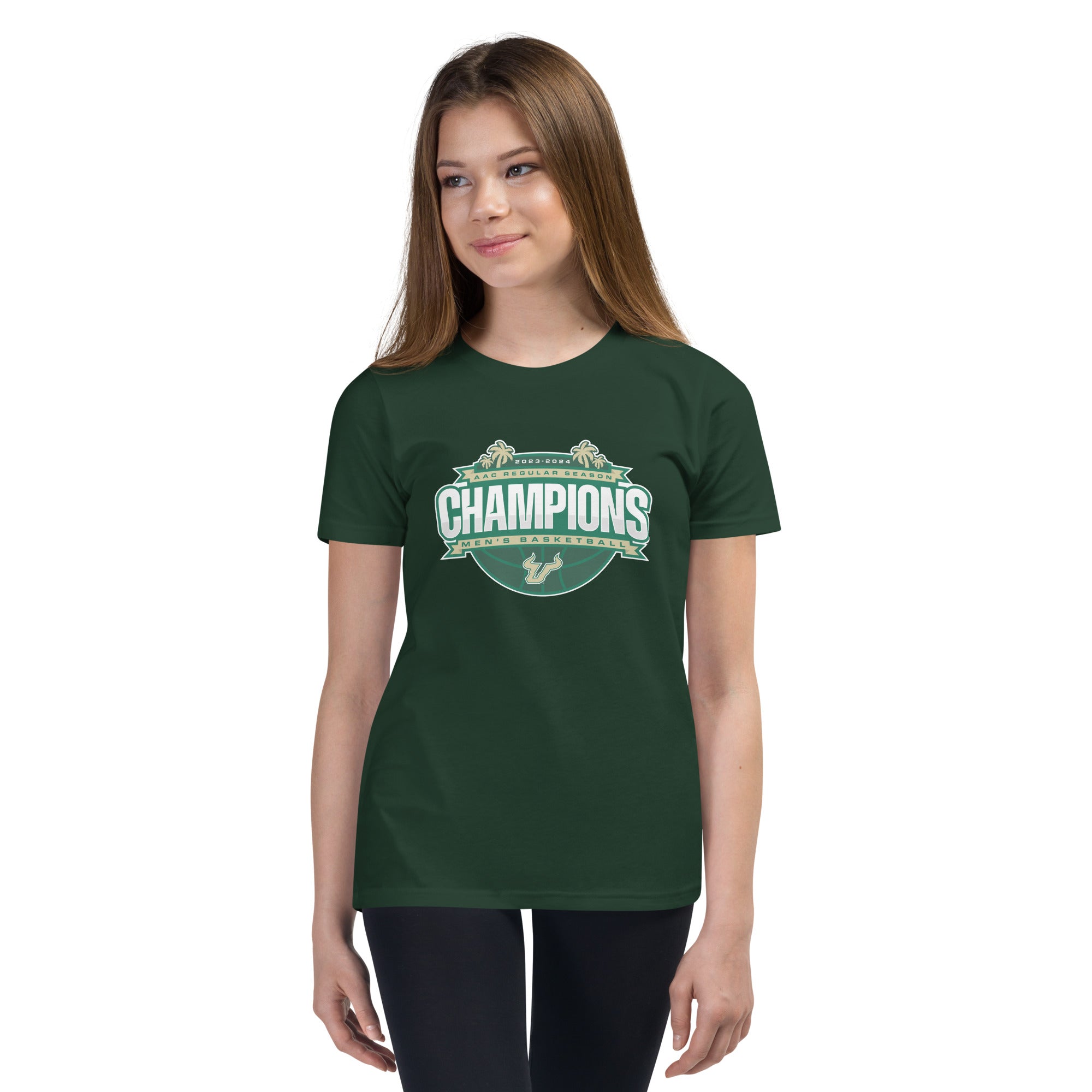 USF MBB Conference Regular Season Champ Youth Short Sleeve T-Shirt