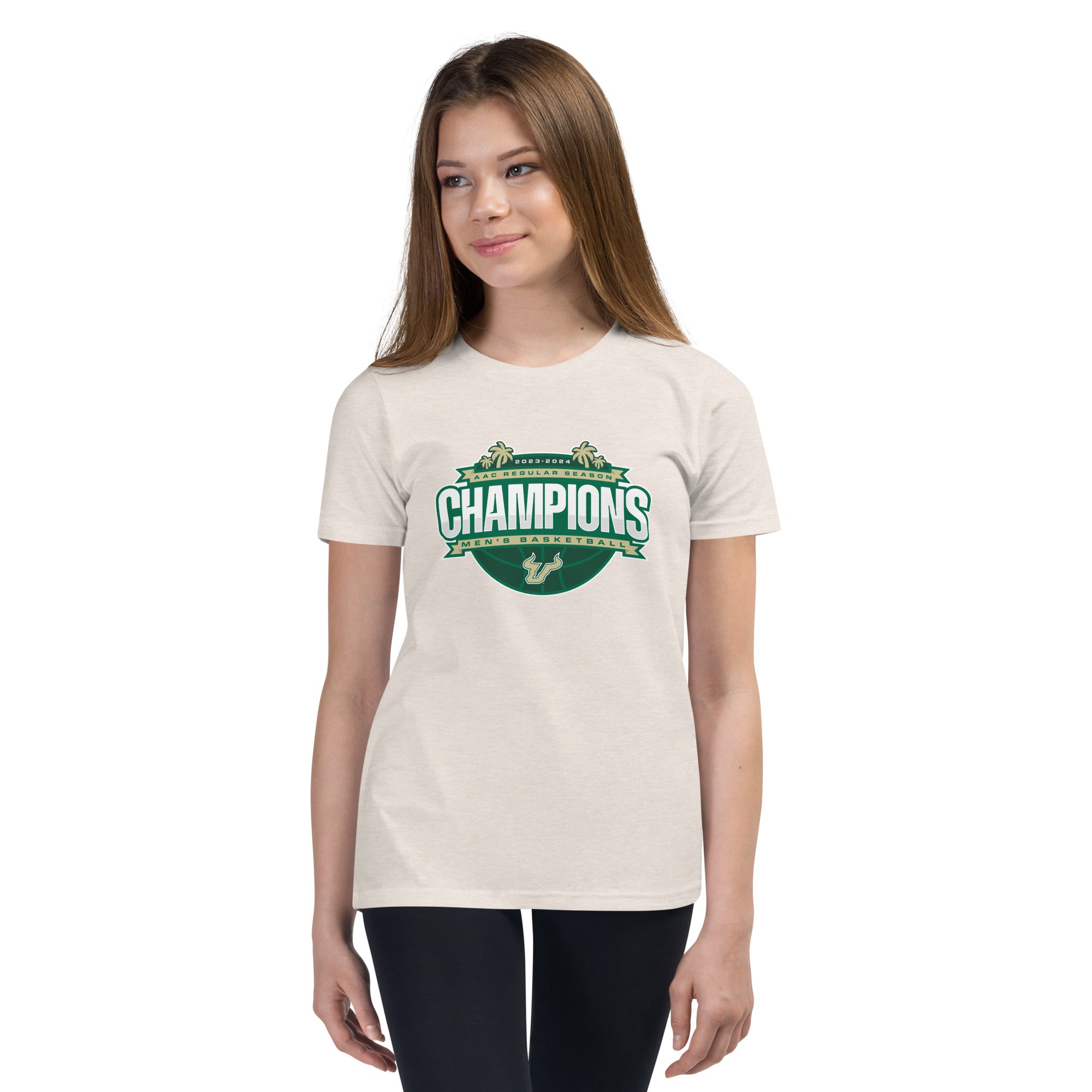 USF MBB Conference Regular Season Champ Youth Short Sleeve T-Shirt